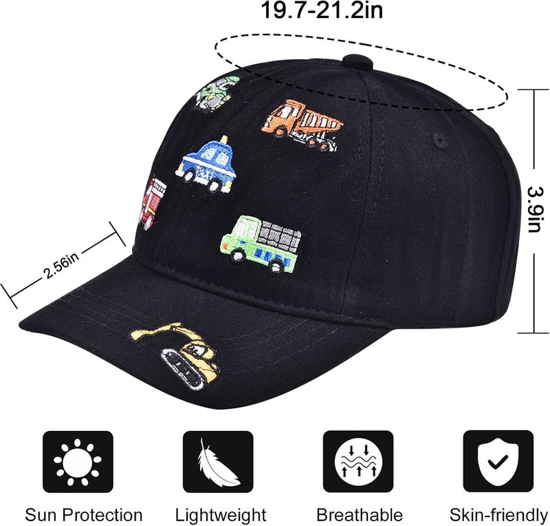 EDCYF Kids Boys Girls Embroidered Baseball Caps Baby Sun hat Toddler Dinosaur Trucker Hats Summer Hats（3-8years - Image 3